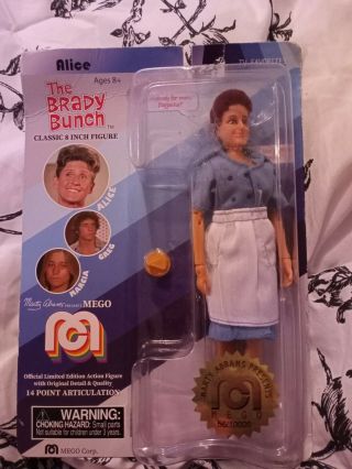 Brady Bunch Alice Action Figure Doll 8 " Limited Ed Collectible