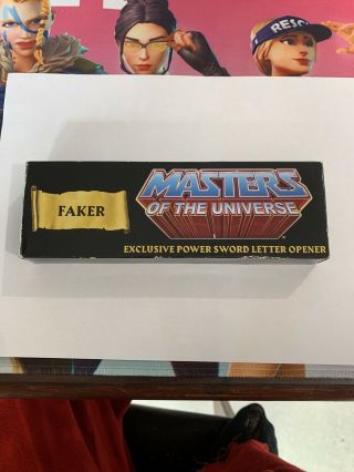 Rare Masters Of The Universe Exclusive Faker Power Sword Letter Opener