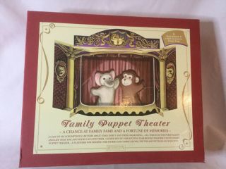 Vintage Restoration Hardware Family Puppet Theater Stage 9 Deluxe Zoo Puppets