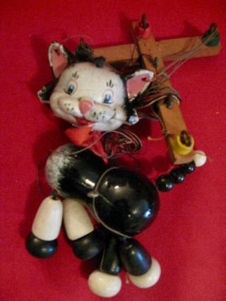 Kitten Cat Pelham Marionette String Puppet Vintage