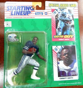 Starting Lineup 1993 Nfl Emmitt Smith Figurine And Card