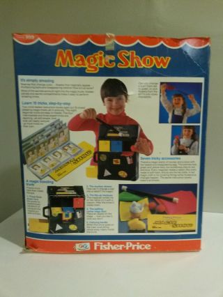 Fisher Price 999 Magic Show 1982 issued trunkful tricks for kids w box 3