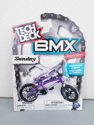 Tech Deck Bmx Series 13 Metal Finger Bike Sunday Purple S&h