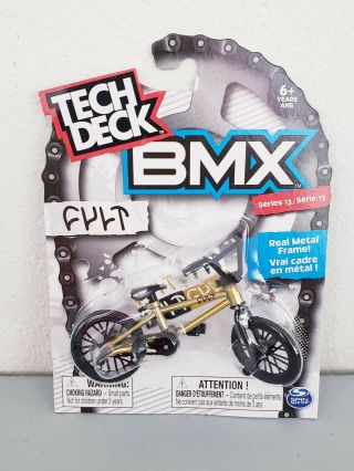 Tech Deck Bmx Series 13 Metal Finger Bike Cult Metallic Gold S&h