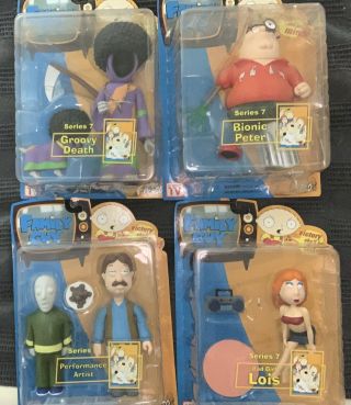 4 - Family Guy Action Figures Series 7 Rare Mib Mezco Toy