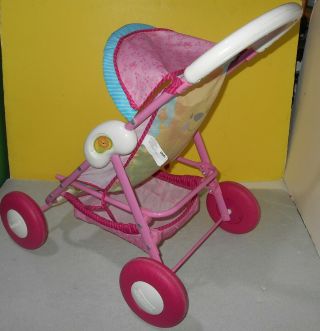Fisher Price Little Mommy Baby Doll Stroller Rain Forest Lion Elephant Flamingo 3