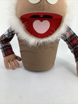 Vintage Puppet Productions Professional Hand Puppet Old Man White Hair 3