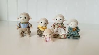 Calico Critters Sylvanian Families Retired Lambrook Lamb Sheep Dale Of 5 Five