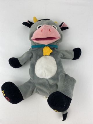 Baby Einstein Sing And Learn Plush Old Macdonald Cow Puppet 13 " Tall