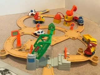 Fisher Price Flip Track Rail and Road Set 1992 Vintage Truck Train Airplane Car 3