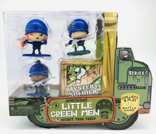 Awesome Little Green Men Secret Task Force (series1) Mystery Soldier Age 6,  Nip