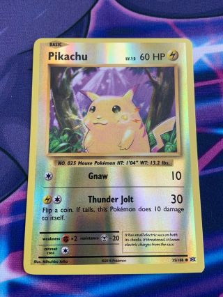 2016 Pokemon Xy Evolution Pikachu Reverse Holo Rare 35/108