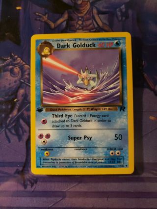Pokemon Tcg - Dark Golduck Rare 1st Edition - Team Rocket 37/82 Near