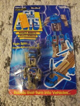 Go Bots Twin Spin 42 Enemy Robot Helicopter Tonka 1984 7254 A - 3