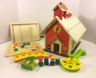 Vintage 1971 Fisher - Price Play Family School 923 Wooden Body & Head Read