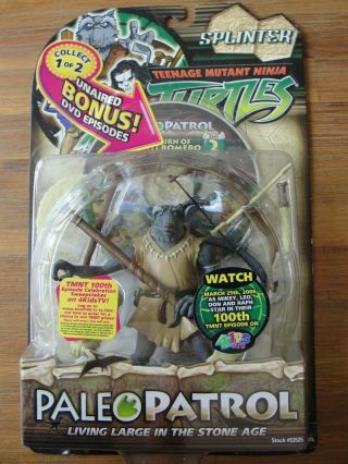 Tmnt Teenage Mutant Ninja Turtles Paleo Patrol Splinter Figure - Bonus Dvd -