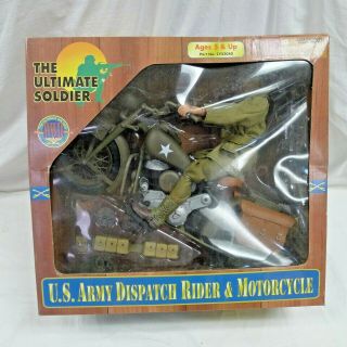 The Ultimate Soldier 21st Century Toys U.  S.  Army Dispatch Rider & Motorcycle Nib