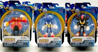 Sonic The Hedgehog Set Of 3 2.  5 " Inch Figures Dr.  Eggman,  Sonic,  Shadow