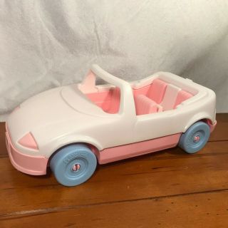 Vintage Playskool Dollhouse White & Pink Convertible Car 1593 1992