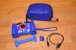 Fisher Price Kid - Tough Digital Camera Blue L8341 2007 Case Strap Usb Cord 1gb Sd