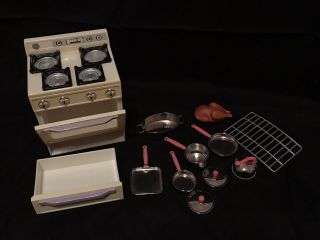 Tyco Kitchen Littles Deluxe Stove & Accessories For Barbie Dolls,  Light & Sounds 3