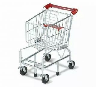 22” Melissa & Doug Child Size Real Metal Grocery Shopping Cart Lifelike Buggy