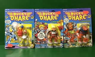 1990 Bucky O’hare:”a.  F.  C.  Blinky,  Willy Du Witt &bruiser”nic By Hasbro