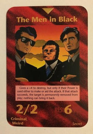 Illuminati World Order Inwo Card Game The Men In Black Card Rare