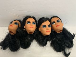 4 Heads For Mego 12” Wonder Woman Doll - 1976 - Doll Accessory