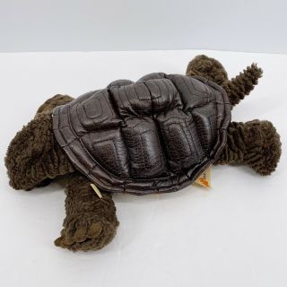 Folkmanis Baby Galapagos Tortoise Turtle Hand Puppet Brown Faux Leather
