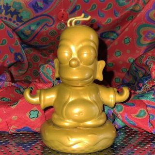 Exclusive Homer Simpson Gold Buddha The Simpsons Vinyl Figure Kidrobot Toy Donut