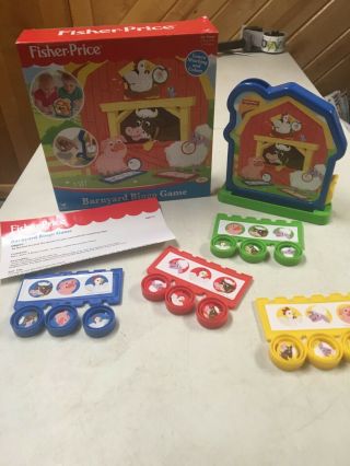 Fisher Price Games Barnyard Bingo Preschool Color Animals Game W Box Lnw