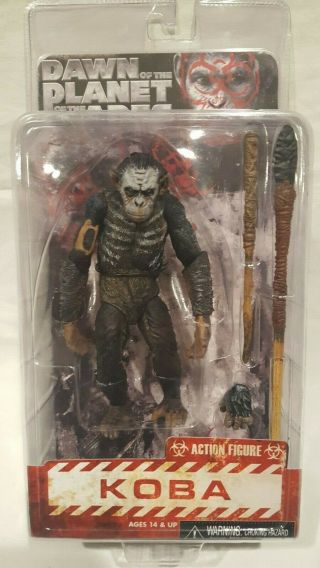 2014 Neca Reel Toys Dawn Of The Planet Of The Apes " Koba " 7 " Action Figure Nip