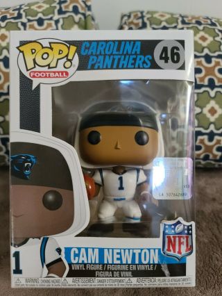Funko Pop Sports: Nfl Cam Newton With White T - Shirt Action Figure Collect