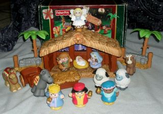 Fisher Price Little People Christmas Story Nativity Set Scene W/music & Lights
