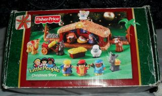 Fisher Price Little People Christmas Story Nativity Set Scene w/Music & Lights 2