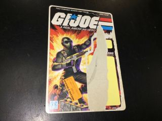 Vintage Gi Joe Cobra Full Cardback Filecard File Card 1982 Snake Eyes Hasbro