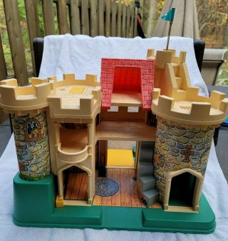Vintage 1974 Fisher - Price Play Family Castle 993 Castle Great Cond Smoke
