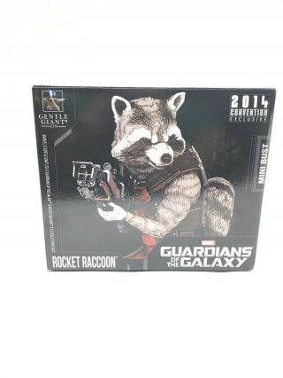 2014 Gentle Giant Guardians Of The Galaxy Rocket Raccoon Mini Bust Statue C5
