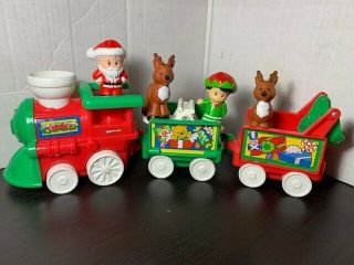 Fisher Price Little People Christmas Train Musical,  Santa 2 Reindeers Elf