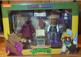 Splinter Vs Baxter Tmnt 2 Pack Neca Target Exclusive In - Hand Same Day Ship Fast