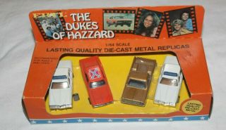The Dukes Of Hazzard Vintage 1981 Ertl 4 Car Set Cooters Truck Hard To Find