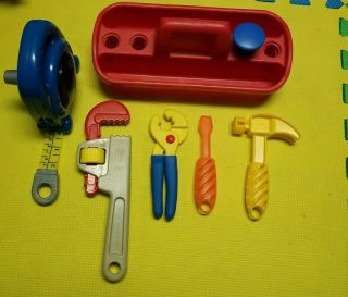 Vintage Little Tikes Carry Along Tool Caddy Tool Set