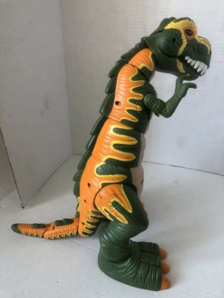 2005 Fisher Price Mega T - Rex Dinosaur Imaginext Roaring Motion Lights Green 17”
