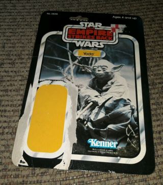1980 Vintage Star Wars Empire Strikes Back Yoda Figure Toy Card Cardback 38310