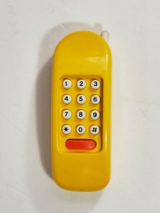 Vtg Little Tikes Yellow Phone Push Button For Workshop House Cottage Salon