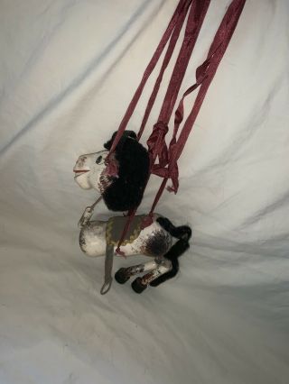 Rare Vintage 1950’s? Wood Horse Marionette String Puppet 3