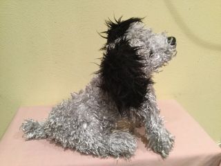FOLKMANIS PLUSH FULL BODY SMALL SCRUFFY DOG PUPPET,  MOVEABLE MOUTH,  15 IN. ,  EUC 3
