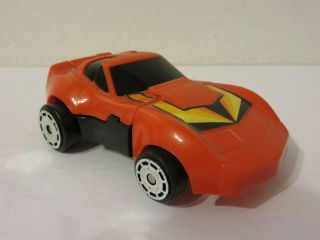 1984 Lanard Toys Ro Bots Transformer Red Car Battle Grip Gobot Ko Corvette