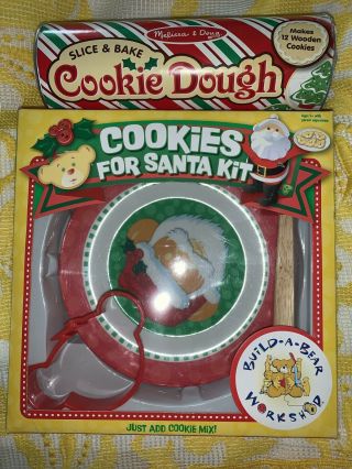 Play Food Melissa & Doug Slice Bake Wooden Christmas Cookies & Bab Santa Kit